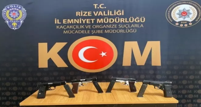 Rize’de silah kaçakçılığı operasyonunda 1 zanlı tutuklandı