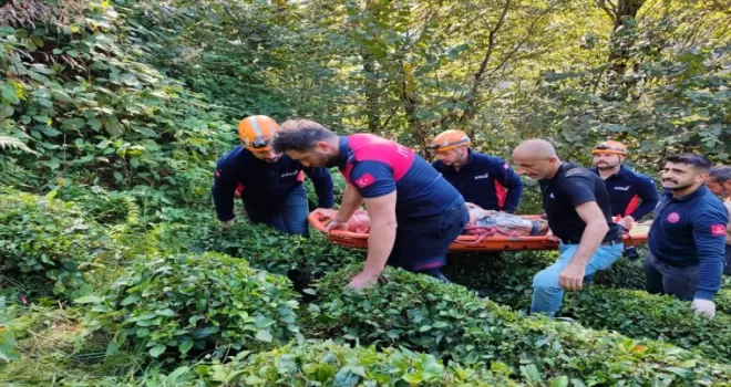 Rize’de teleferikten düşen kişi yaralandı