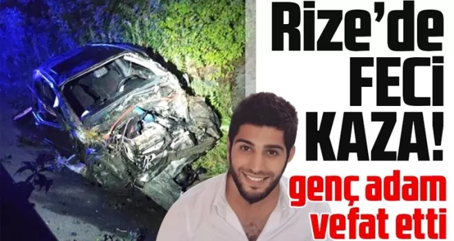 Rize’de trafik kazası: 1 ölü, 1 yaralı