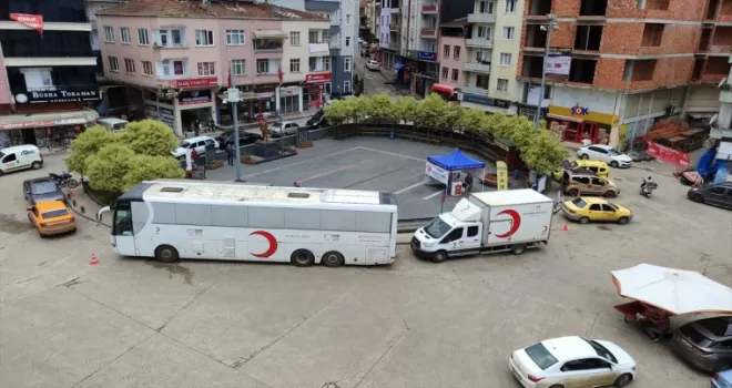 Salıpazarı ilçesinde kan bağışı kampanyası düzenlendi