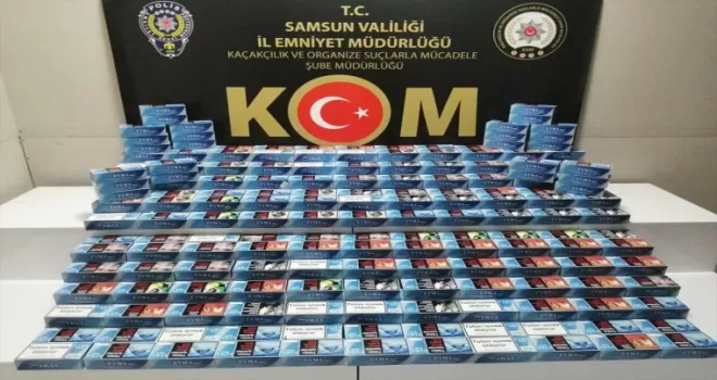 Samsun’da 100 bin filtreli sigara kağıdı yakalandı