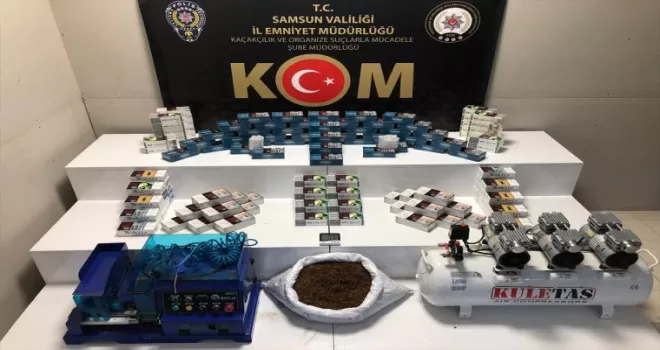 Samsun'da 28 bin 800 filtreli sigara kağıdı ele geçirildi