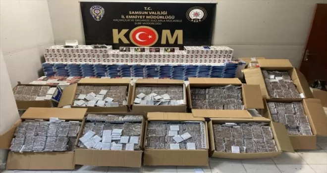 Samsun'da 293 bin 700 filtreli sigara kağıdı ele geçirildi