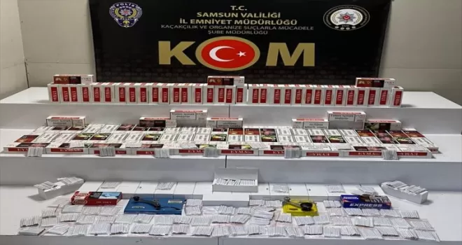 Samsun’da 41 bin 200 filtreli sigara kağıdı ele geçirildi
