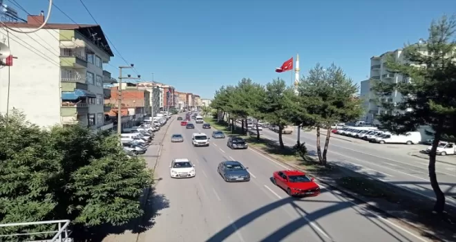 Samsun’da bayram tatili dönüşü trafik yoğunluğu yaşanıyor