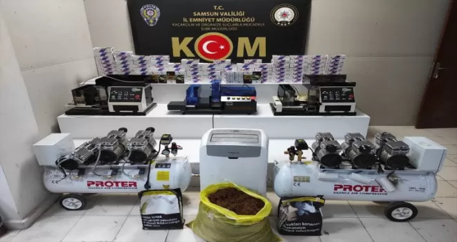 Samsun'da bir araçta 20 bin makaron ele geçirildi