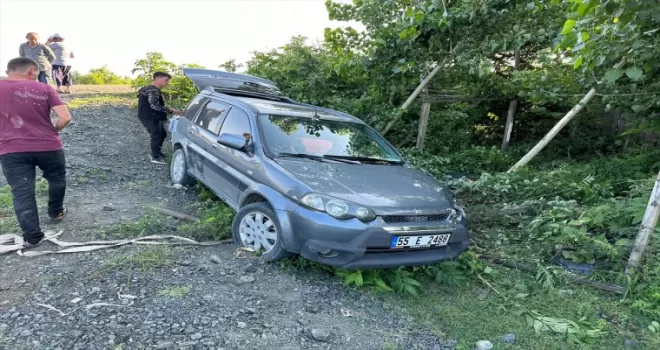 Samsun’da cipin devrilmesi sonucu karı koca yaralandı