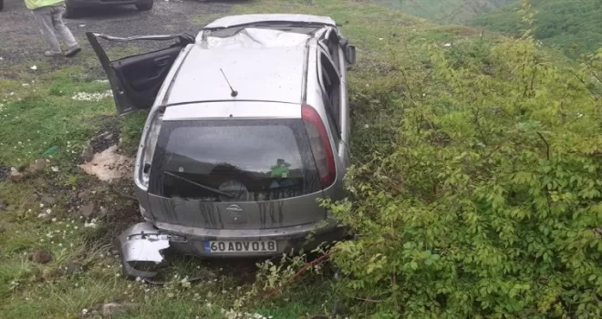Samsun’da devrilen otomobildeki 1 kişi öldü, 1 kişi yaralandı