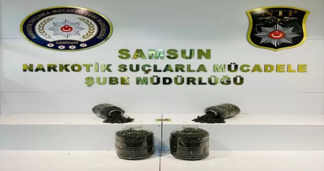 Samsun’da durdurulan yolcu otobüsünde 7,5 kilogram uyuşturucu ele geçirildi