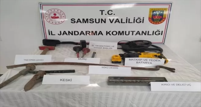 Samsun’da kaçak kazı yapan 2 şüpheli gözaltına alındı