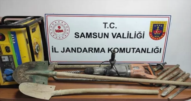 Samsun’da kaçak kazı yapan 4 kişi suçüstü yakalandı