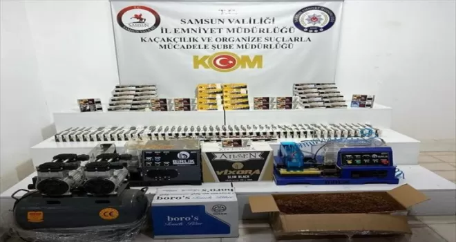 Samsun’da kaçak tütün ve sigara operasyonunda 2 zanlı yakalandı