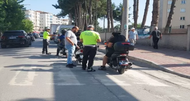 Samsun’da motosiklet sürücülerine yönelik trafik uygulaması