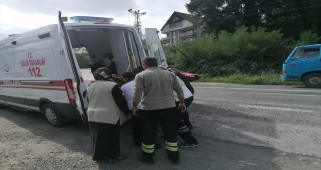 Samsun'da otomobilin çarptığı kadın yaralandı