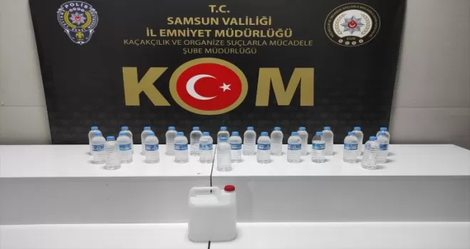 Samsun'da sahte içki operasyonunda bir zanlı yakalandı