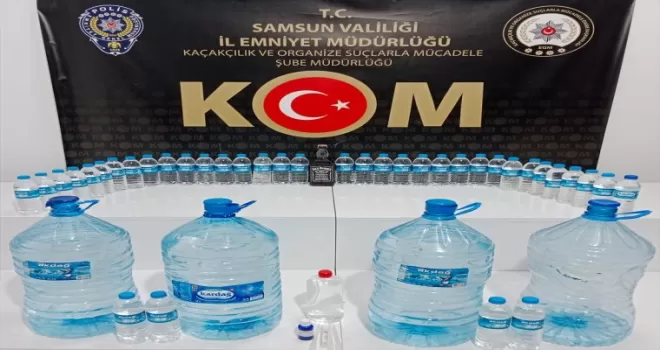 Samsun'da sahte içki ürettiği iddiasıyla bir kişi yakalandı