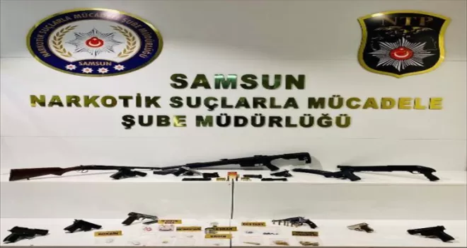 Samsun’da silah ve uyuşturucu madde operasyonu