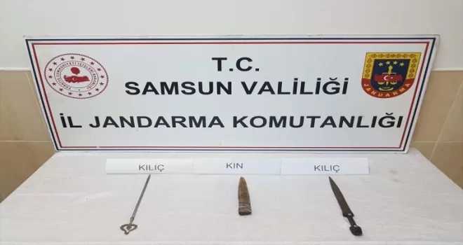 Samsun'da tarihi eser niteliğindeki 2 kılıç ele geçirildi