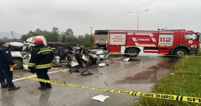 Samsun’da tırla çarpışan pikaptaki 1 kişi öldü, 1 kişi yaralandı