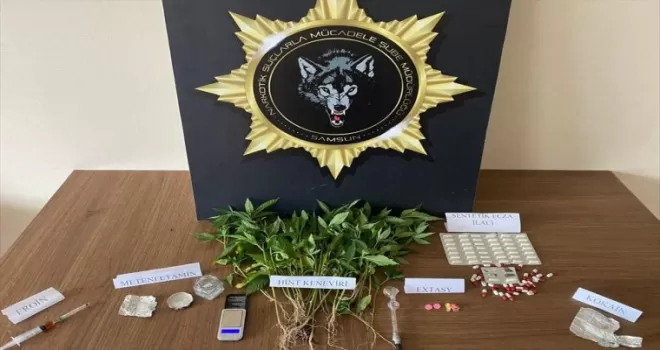 Samsun’da uyuşturucu operasyonunda nişanlı çift yakalandı