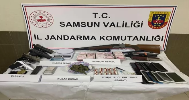 Samsun'da uyuşturucu operasyonunda yakalanan 5 şüpheli tutuklandı