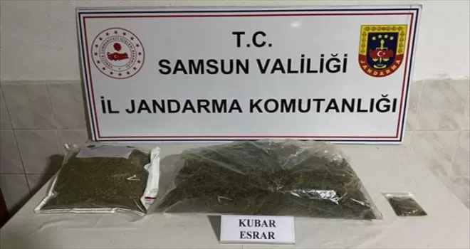 Samsun’da yol uygulamasında 3 kilo 500 gram uyuşturucu ele geçirildi