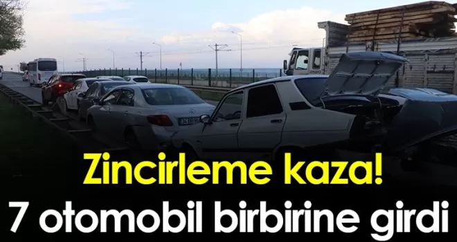 Samsun’da zincirleme kaza! 7 otomobil birbirine girdi