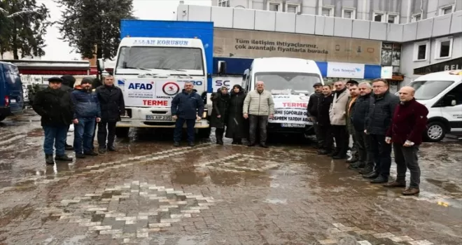 Samsun ve çevre illerden afet bölgesine yardım