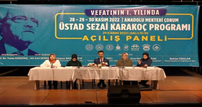 Sezai Karakoç Çorum'da anıldı