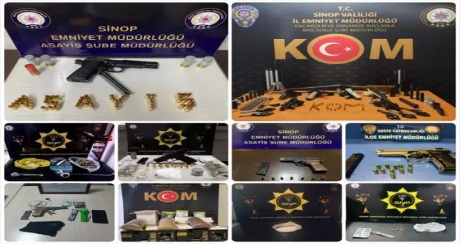 Sinop'ta çeşitli suçlardan aranan 42 kişi yakalandı