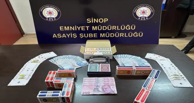 Sinop'ta kumar oynayan 6 kişiye toplam 24 bin 330 lira para cezası verildi