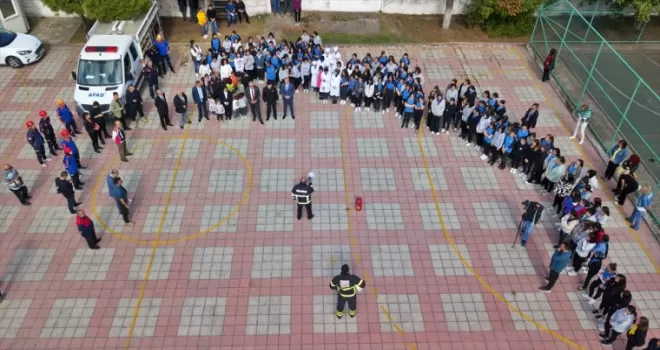 Sinop'ta yangın tatbikatı yapıldı