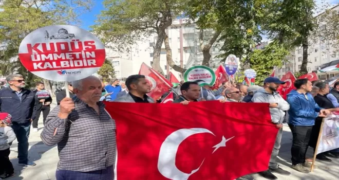 Sinop ve Amasya’da Filistin’e destek gösterisi düzenlendi