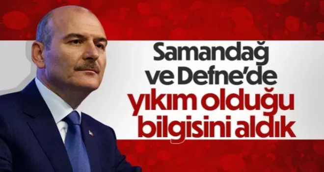 Süleyman Soylu, Hatay’da meydana gelen depremlerle ilgili konuştu