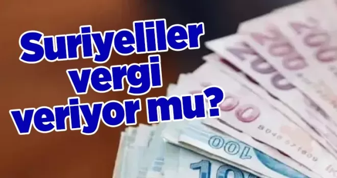 Suriyeliler vergi veriyor mu?