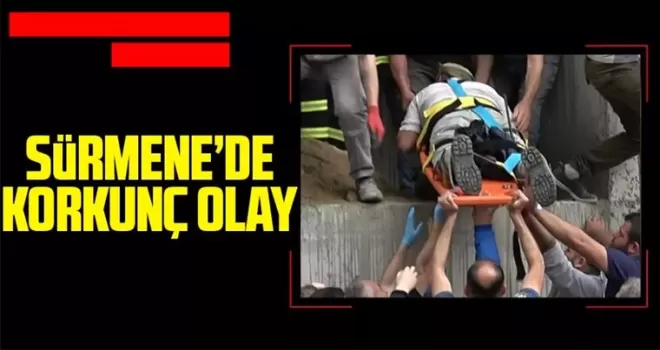 Sürmene’de İnşaat demiri baldırına saplandı