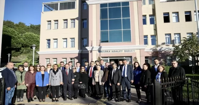 TBB heyeti ve 13 ilin baro başkanı Amasra Adliyesi'ni ziyaret etti