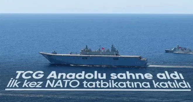 TCG Anadolu ilk kez NATO tatbikatına katıldı