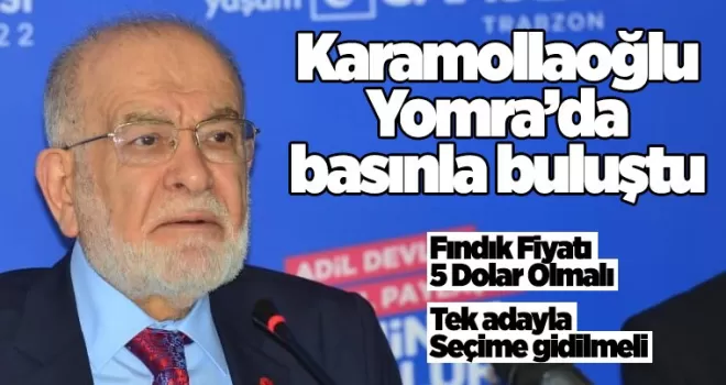 Temel Karamollaoğlu'ndan Yomra'da flaş sözler!
