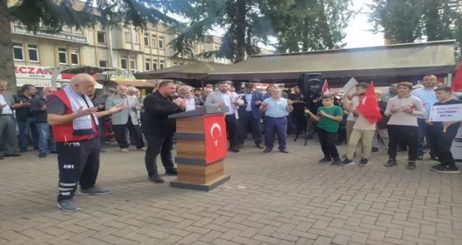 Terme’de Filistin’e destek yürüyüşü yapıldı
