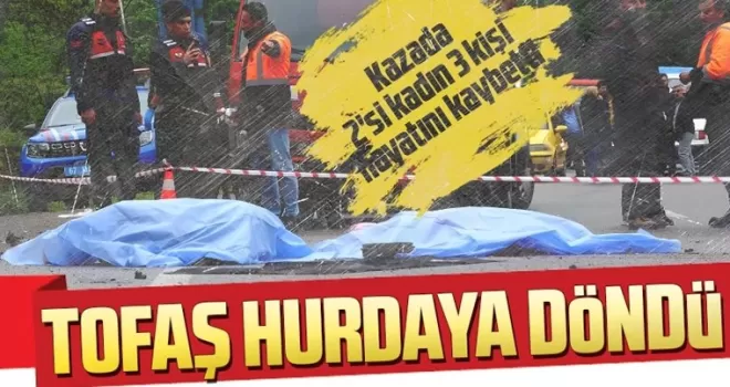 Tofaş marka otomobil hurdaya döndü