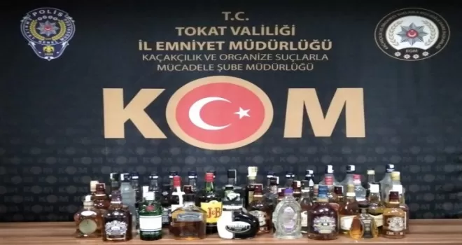 Tokat'ta kaçak içki operasyonunda 2 kişi yakalandı