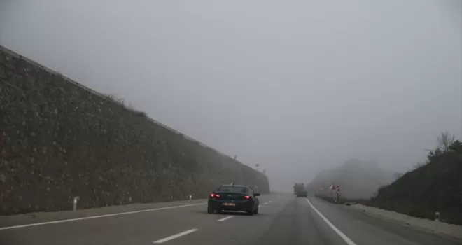 Tokat'ta sis ulaşımı olumsuz etkiliyor