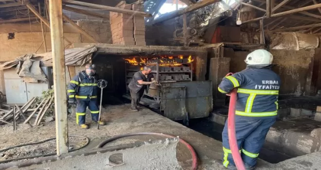 Tokat’ta tuğla fabrikasında çıkan yangın söndürüldü