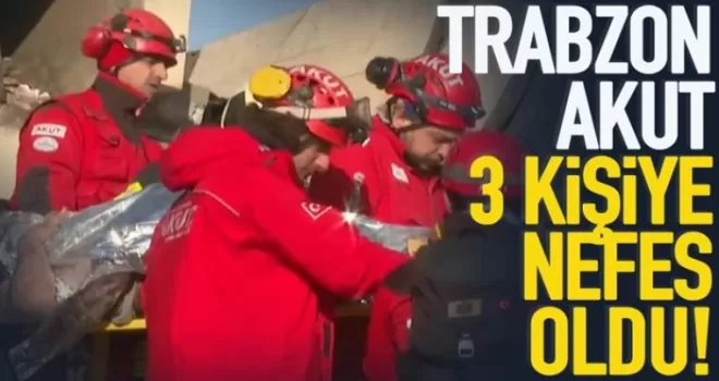 Trabzon AKUT 3 şimdilik 3 kişiyi kurtardı!