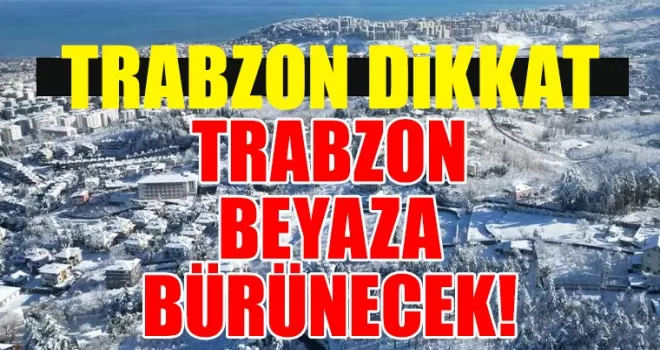 Trabzon bu habere dikkat! Kar yağışı geliyor