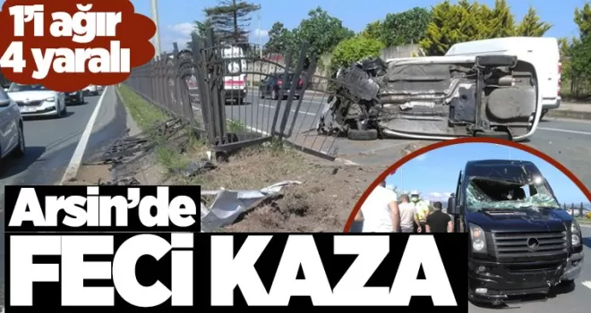 Trabzon'da feci kaza! 1'i ağır 4 yaralı