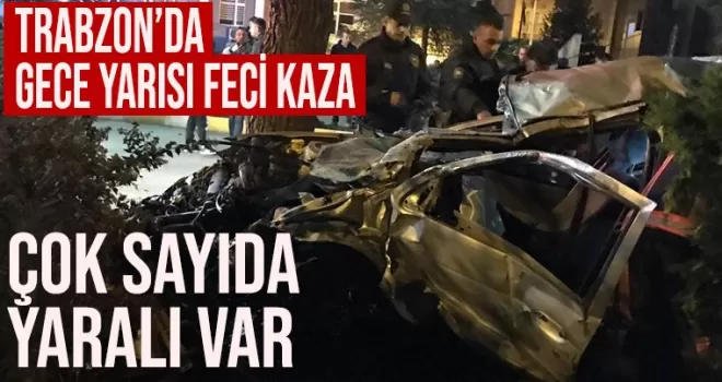  Trabzon'da feci kaza! Çok sayıda yaralı var