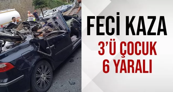 Trabzon’da Feci kaza! Otomobil tıra arkadan çarptı