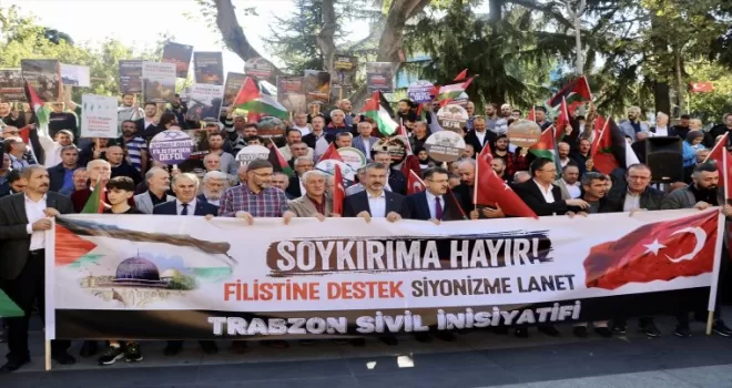 Trabzon’da Filistin’e destek gösterisi yapıldı